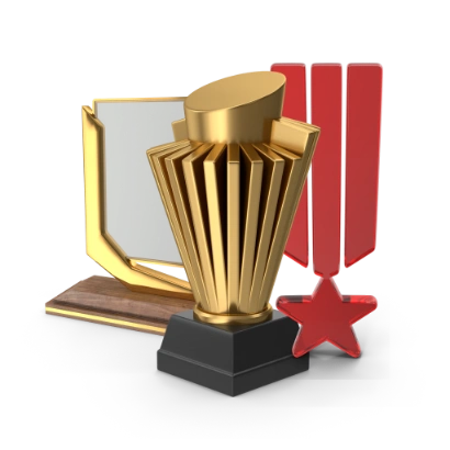 beautiful awards and trophies representing excellence in rat extermination services